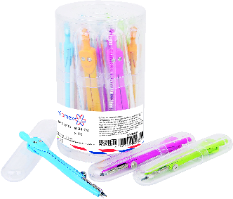 Циркуль Attomex Color в пластиковом футляре ассорти/12/48/576|IMG_R0000034078